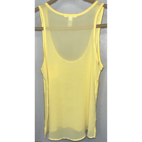 Ambiance Apparel Tunic Tank Top Women Sz Small Yellow - Picture 6 of 6